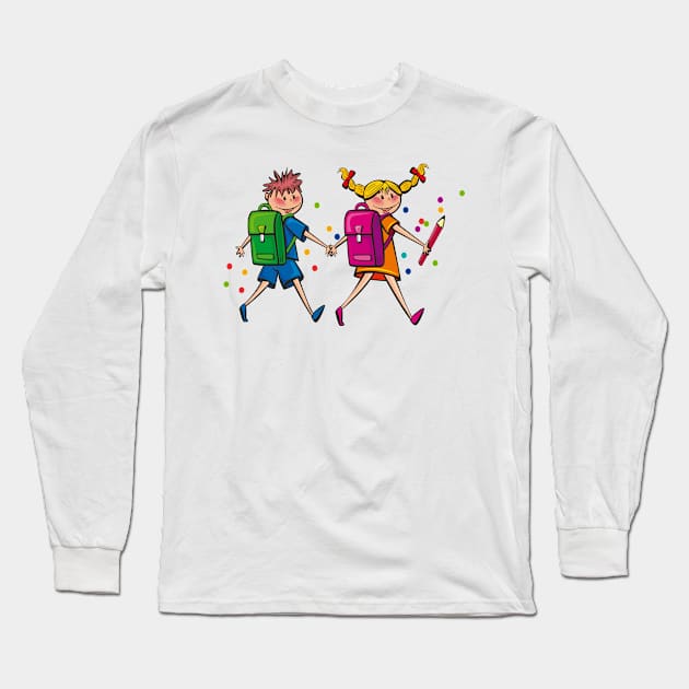 kids Long Sleeve T-Shirt by dogalo